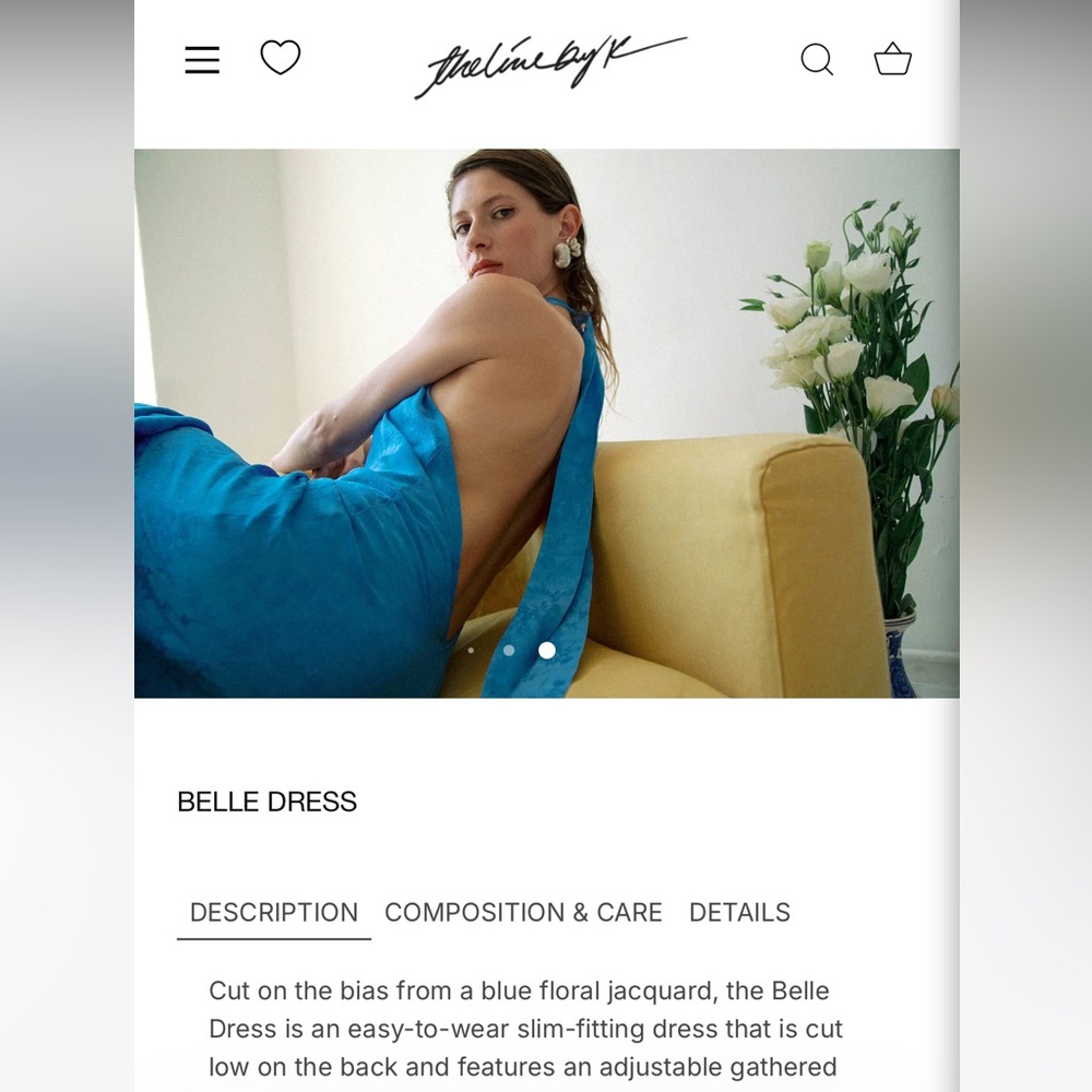 Belle Blue Dress - Silk Halter Backless